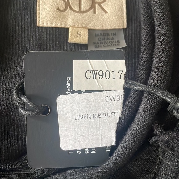 Chaser Ruffle Cami Mini Dress Black Size Small NWT - Picture 7 of 8